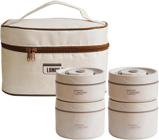 Stainless Steel Thermal Lunch Box with Insulated Bag