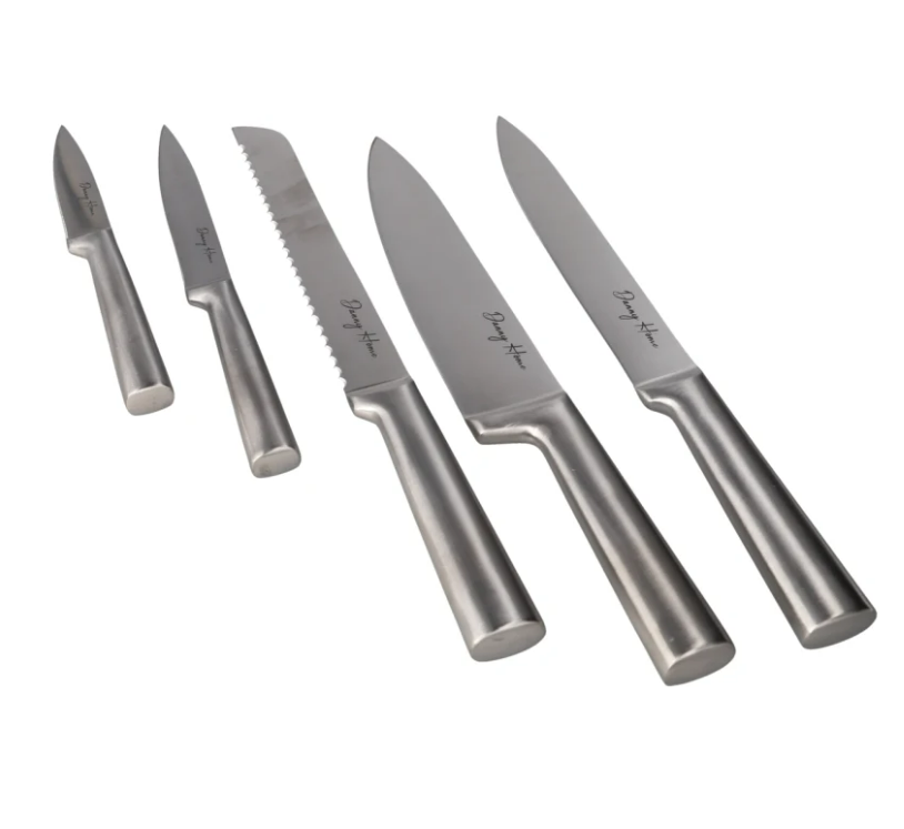 Danny Home 5 Piece Knife Set With Acacia Wood Block