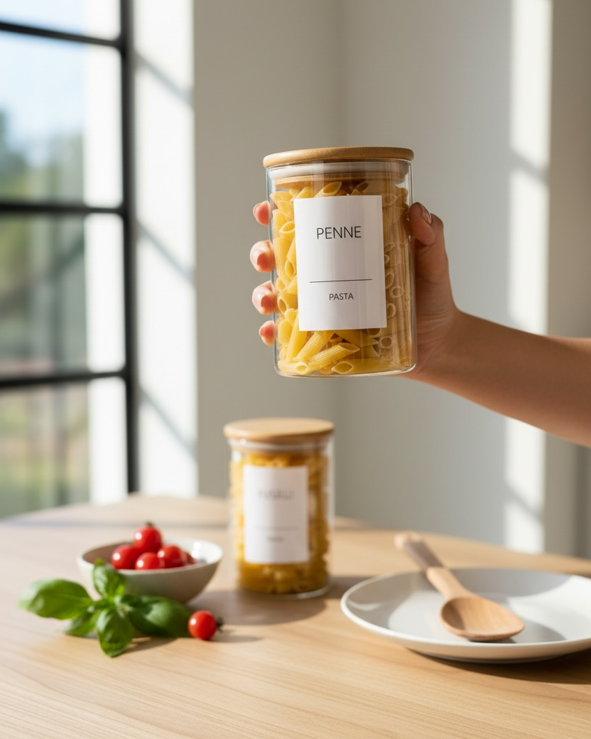 Glass Storage Jars with Bamboo Lid