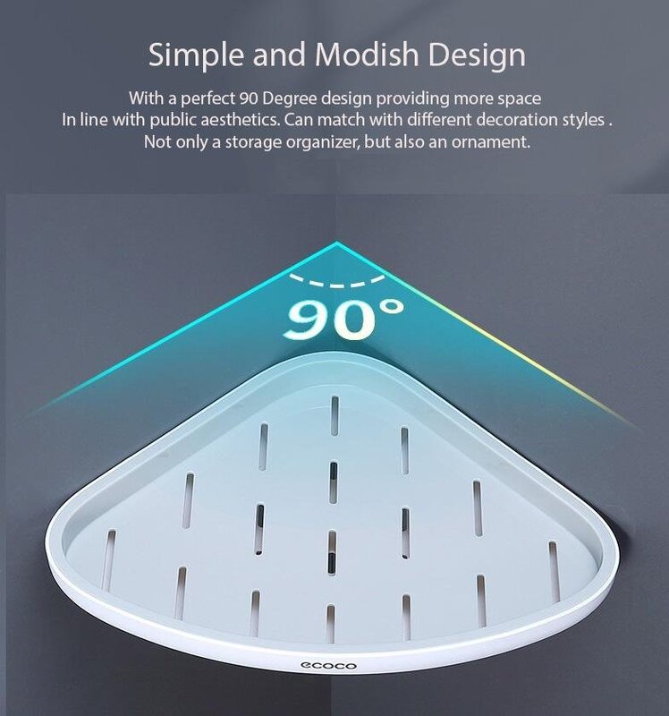 Ecoco Bathroom Corner Shower Shelf