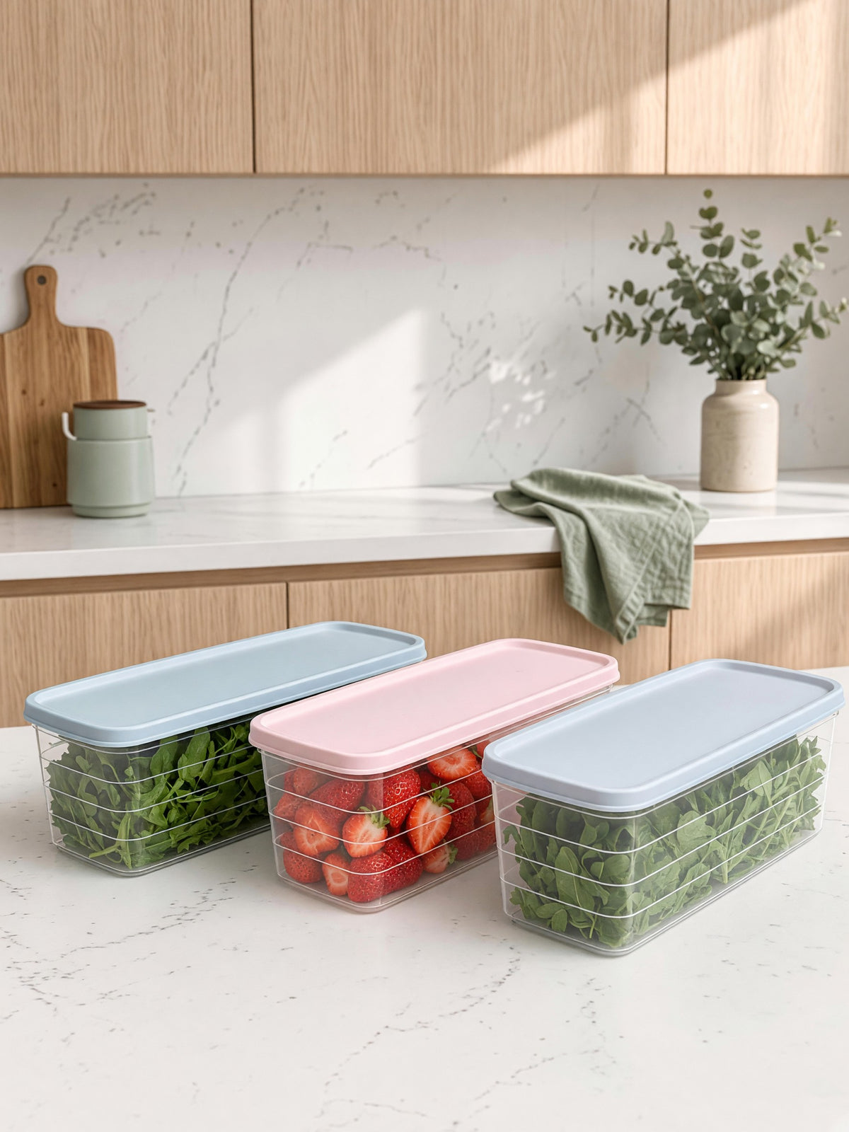 Long Food Storage Container with Lid 1.4L