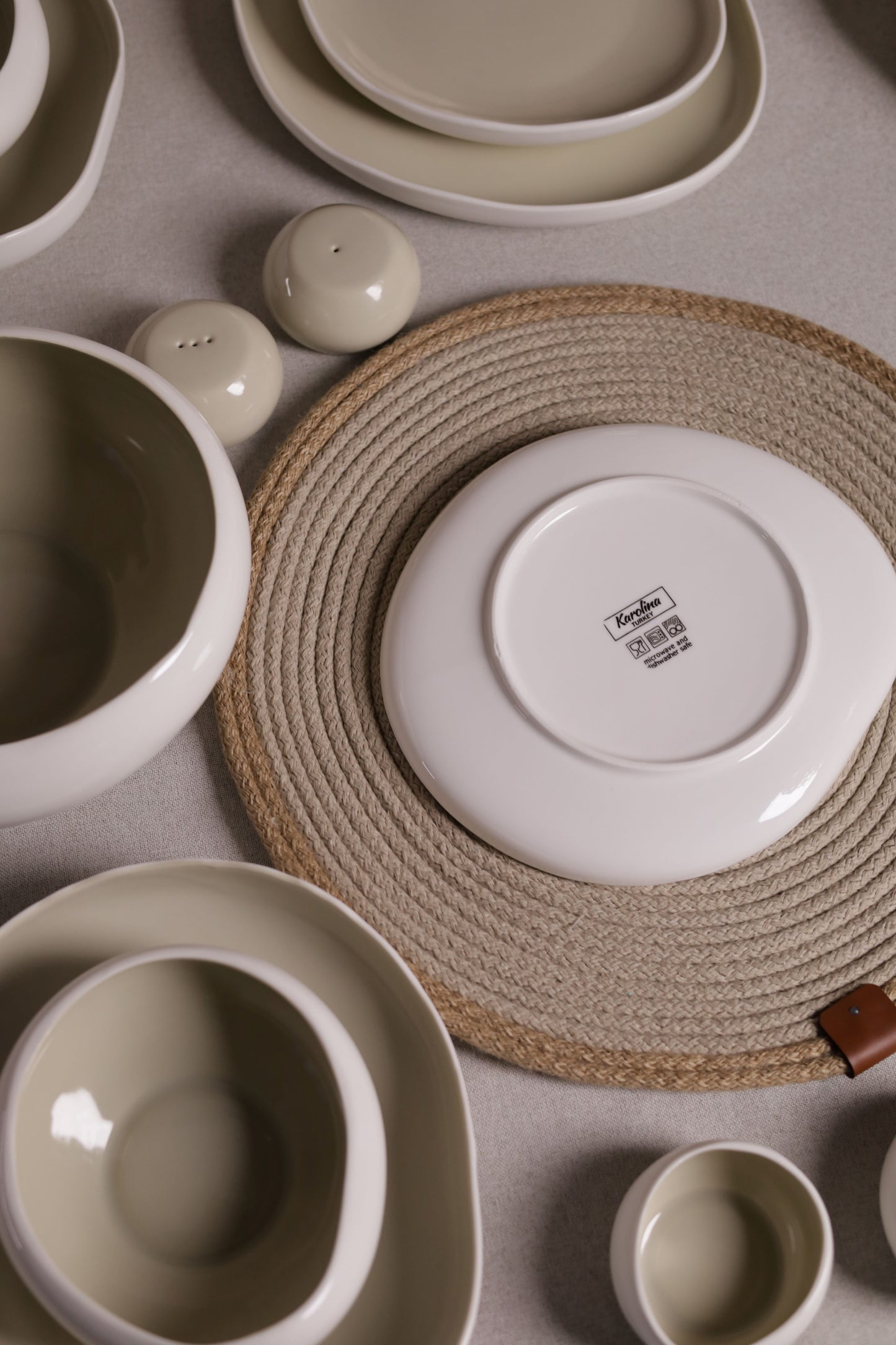 Mushroom Dinner Set – Cream Beige