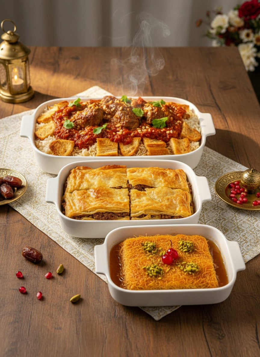 Danny Home 3-Piece Porcelain Roaster Tray Set