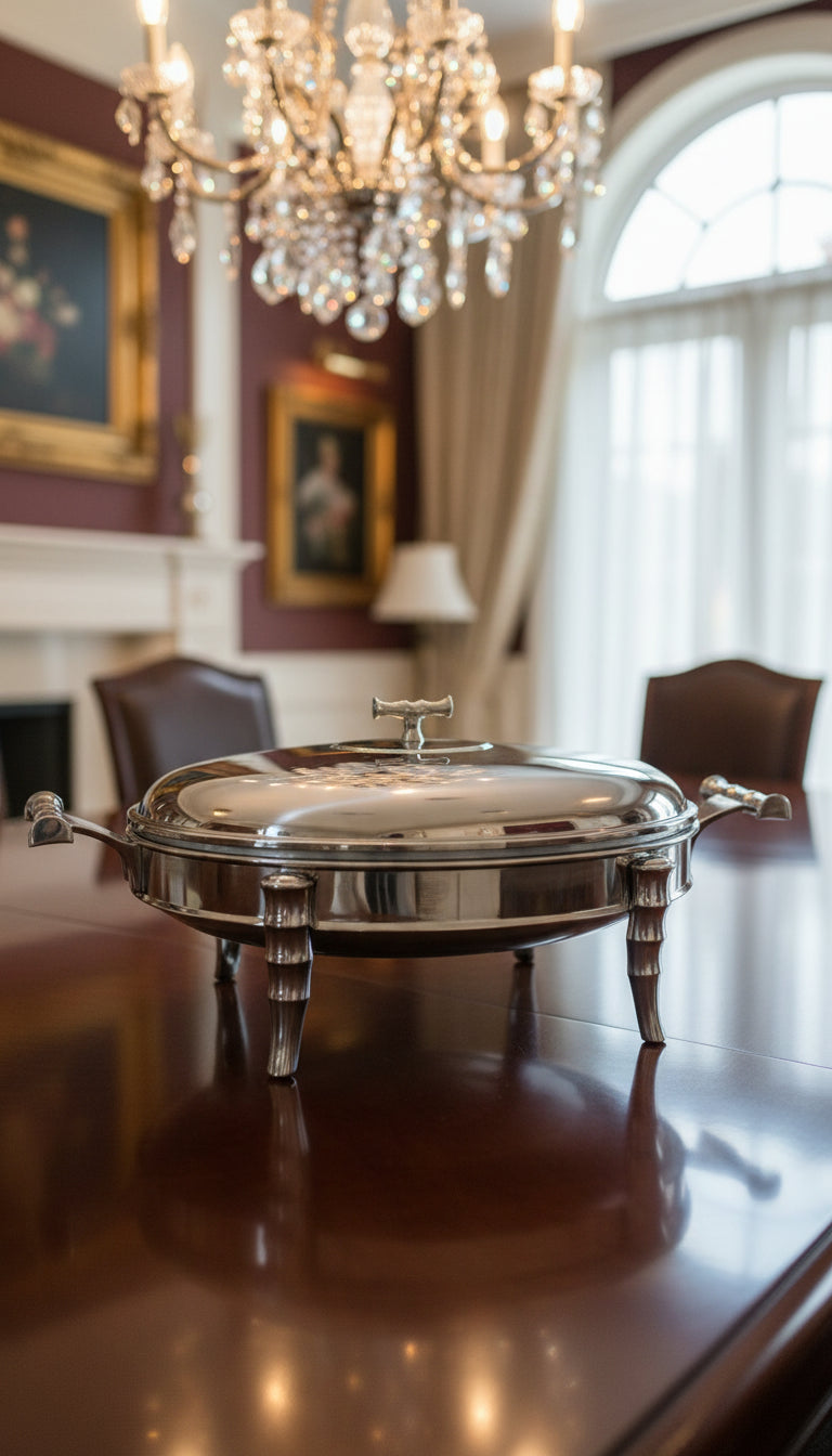 Stainless Steel Serving Warmer with Pyrex