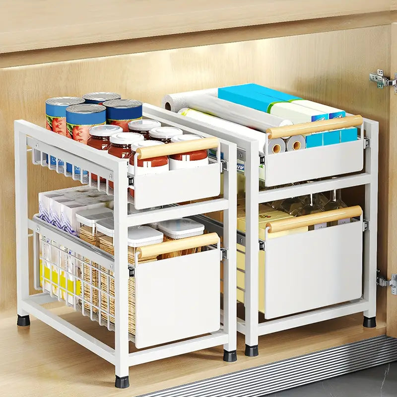 Heavy-Duty Sliding Pull-Out Drawer Organizer