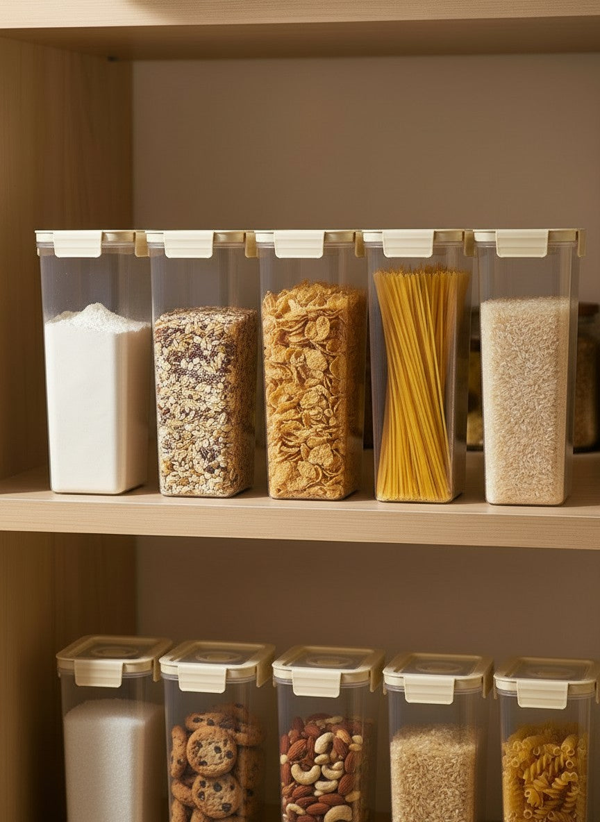Airtight Plastic Food Container with Lock Lid