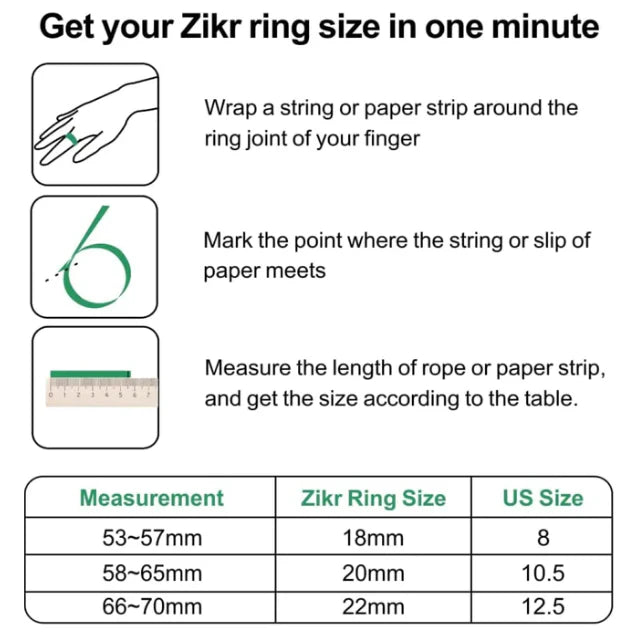 iQibla Zikr Lite Smart Ring 18mm