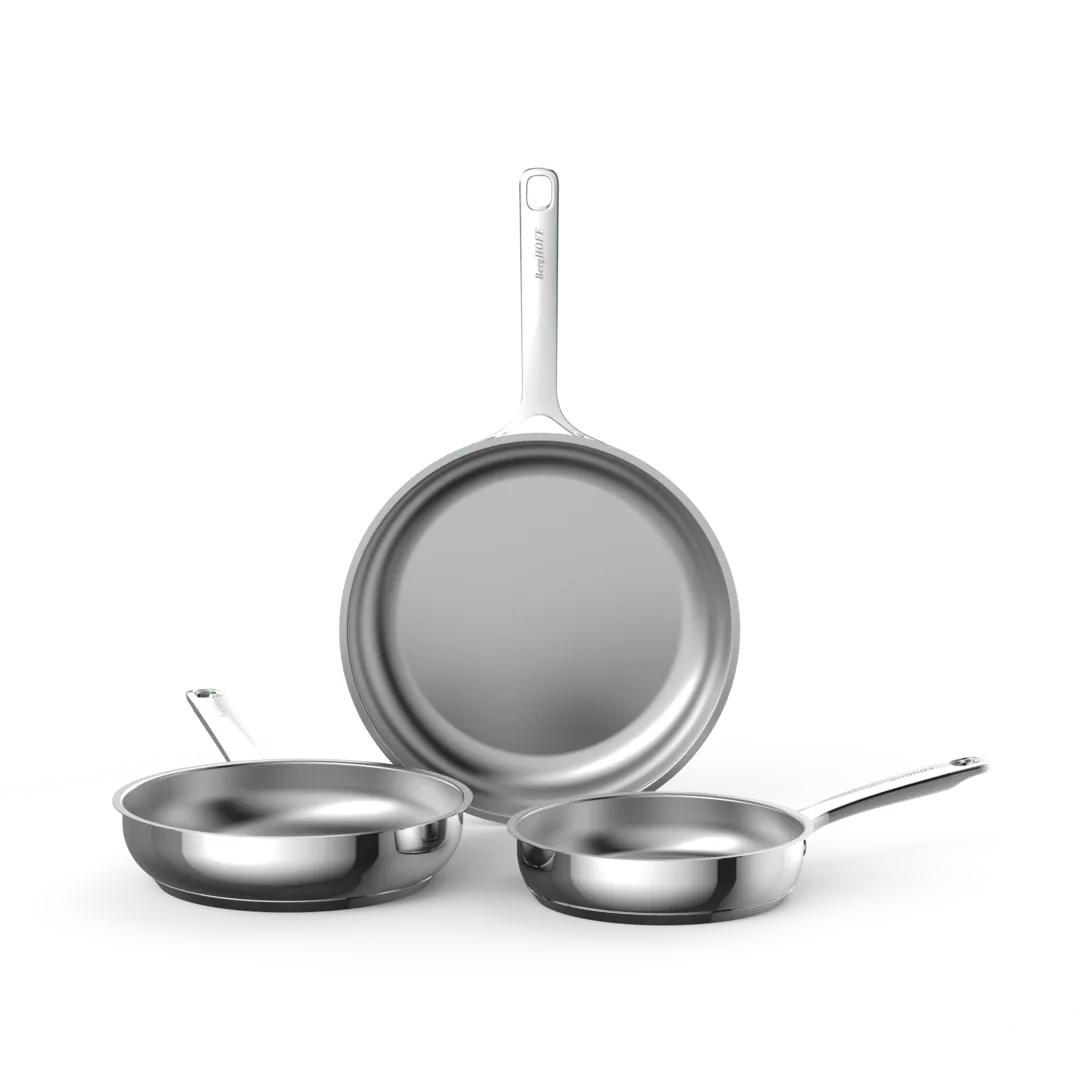 BergHoff Stainless Steel Frying Pan Set