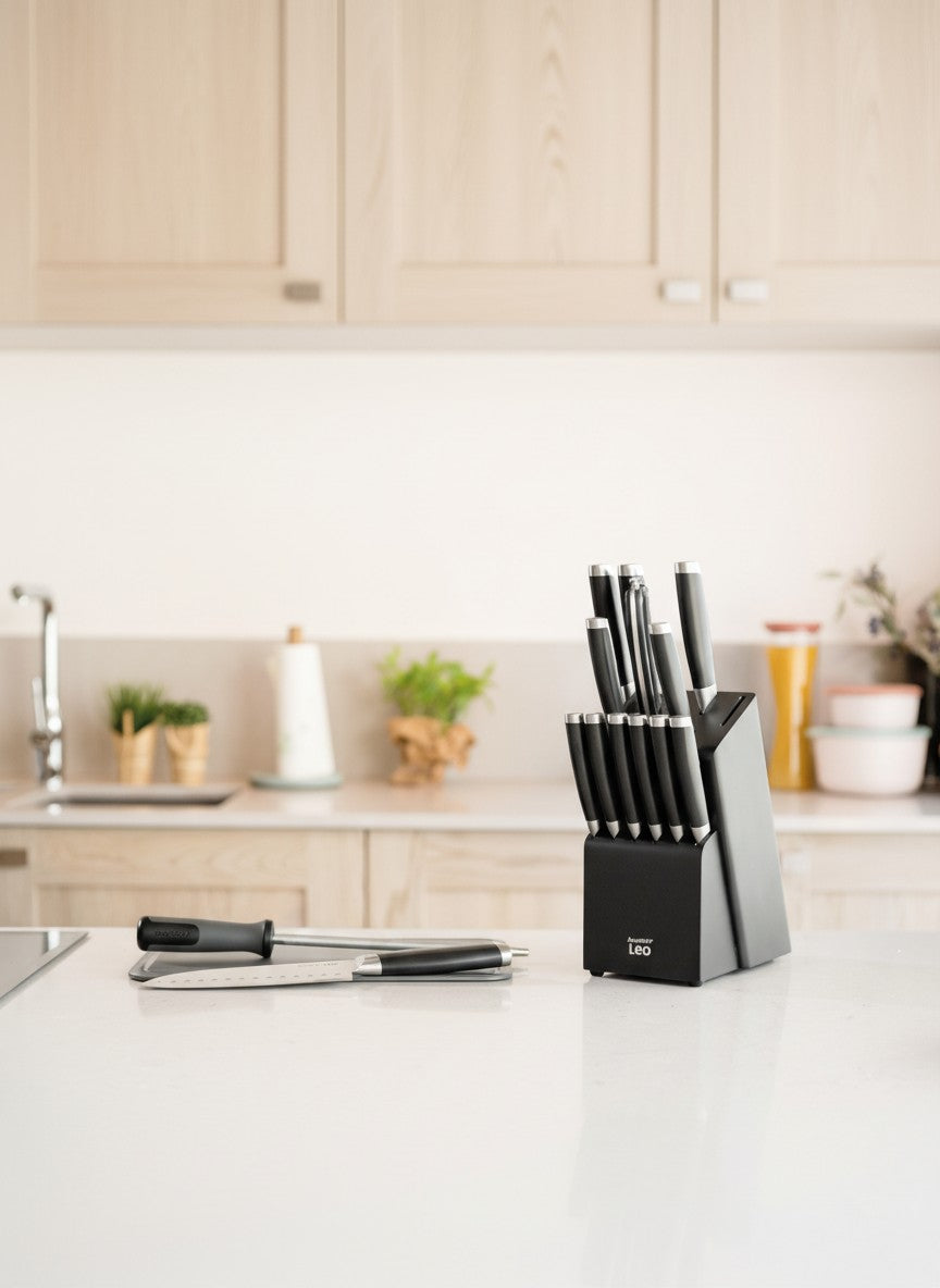 LEO 13pc Knife Block set Graphite