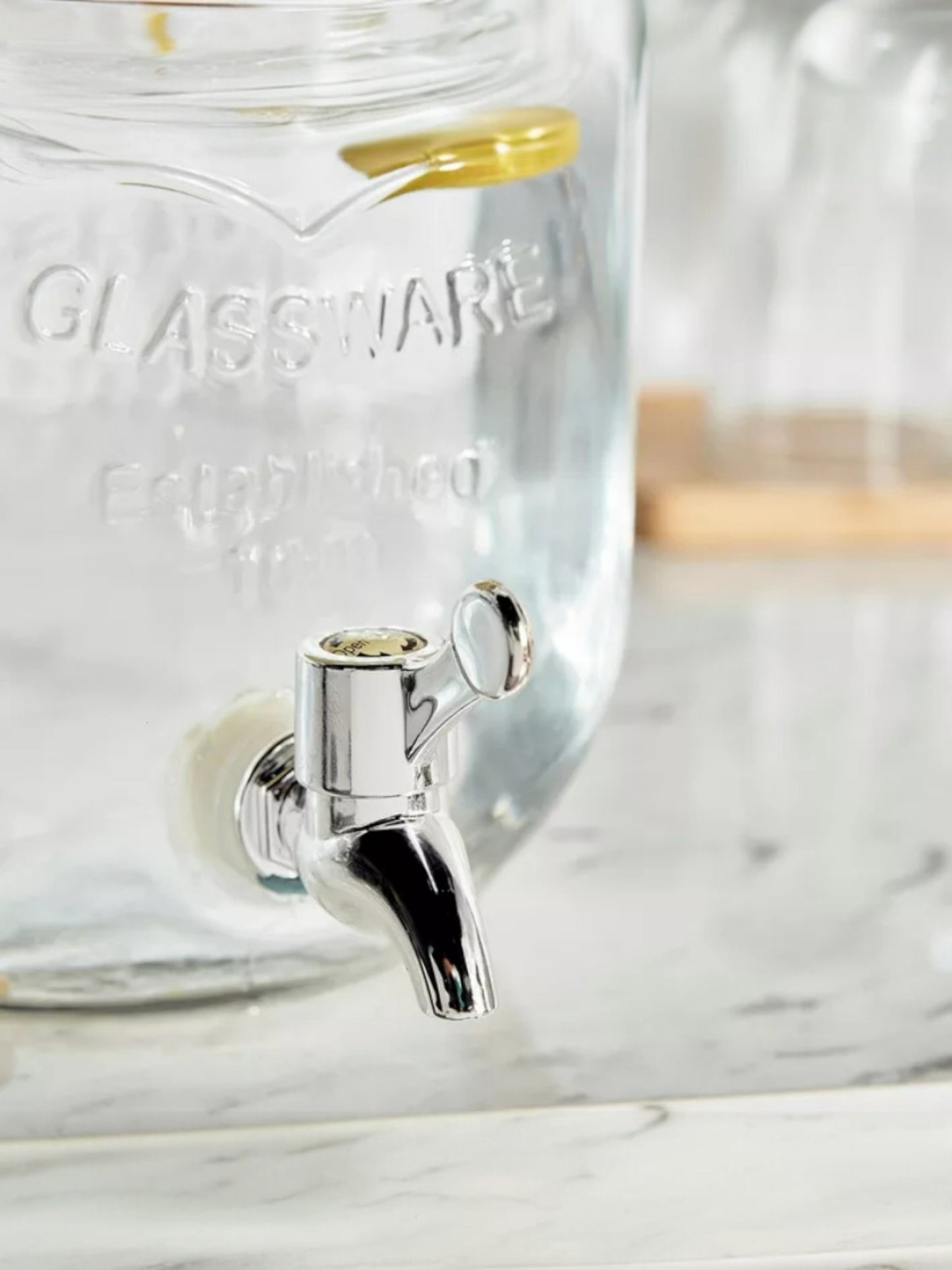 Danny Home Glass Drinks Dispenser with Tap 8 Liters