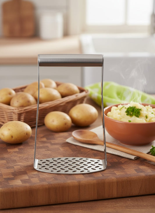 Danny Home Silver Stainless Steel Potato Masher