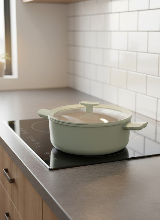 LEO Covered stockpot non-stick Balance Sage 28cm