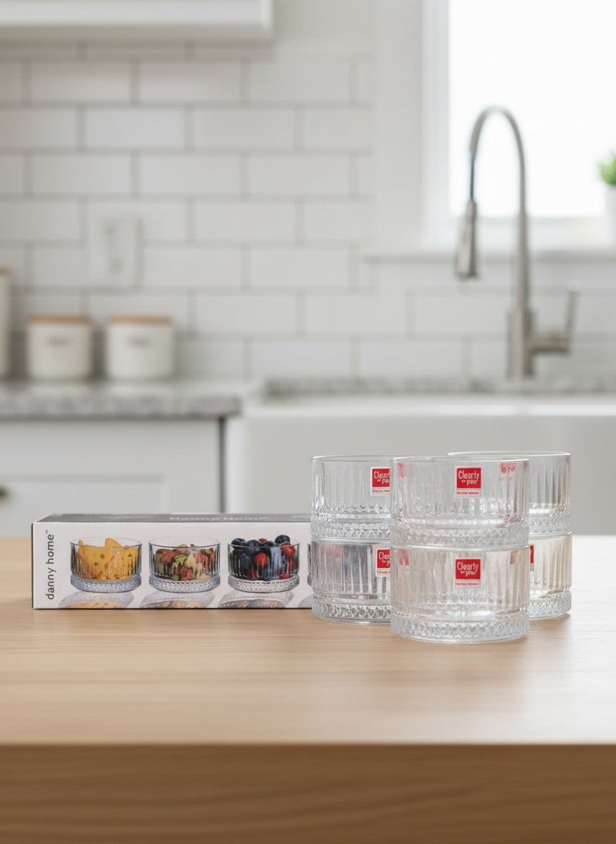 Danny Home 6Pcs Dessert Glass Cup Set
