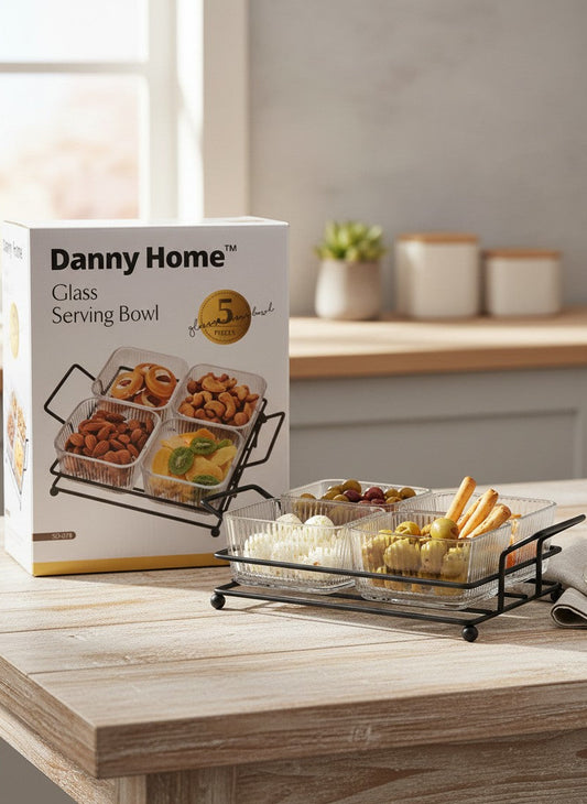 Danny Home Serving Glass Bowl Set 5pcs