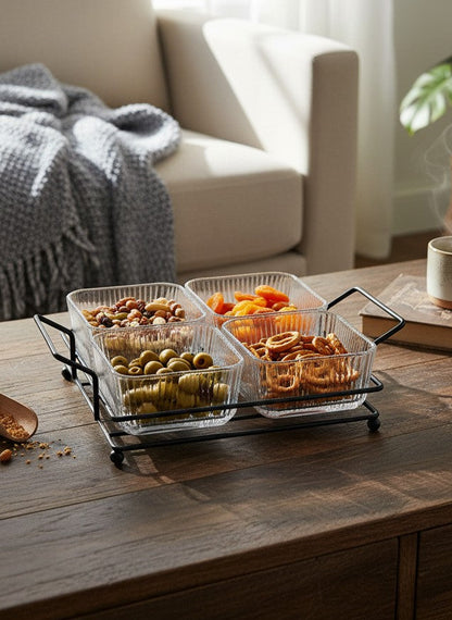 Danny Home Serving Glass Bowl Set 5pcs