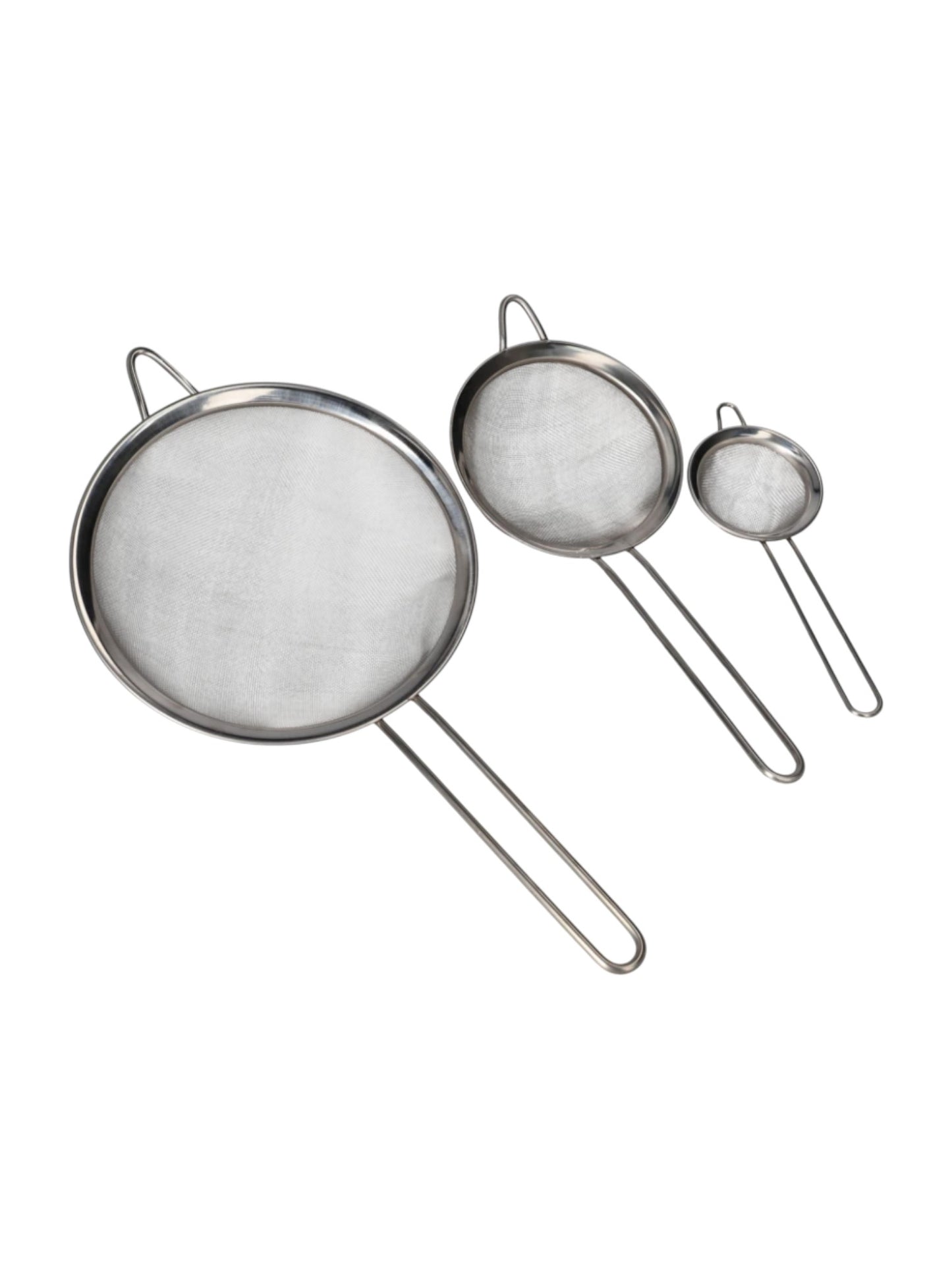 Danny Home Three Piece Stainless Steel Sift Set