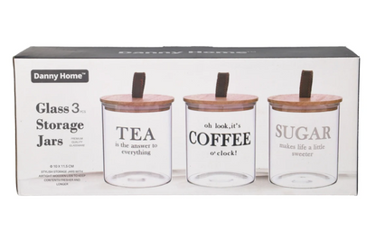 Danny Home Glass Canister Set 3pcs