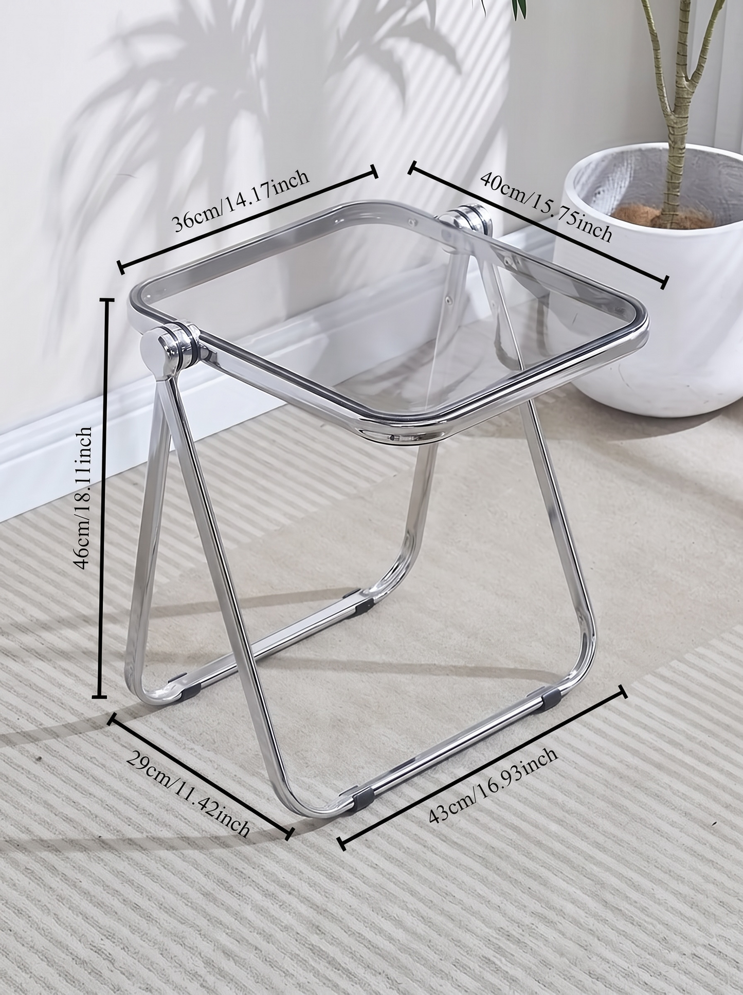 Premium Foldable Acrylic Side Table
