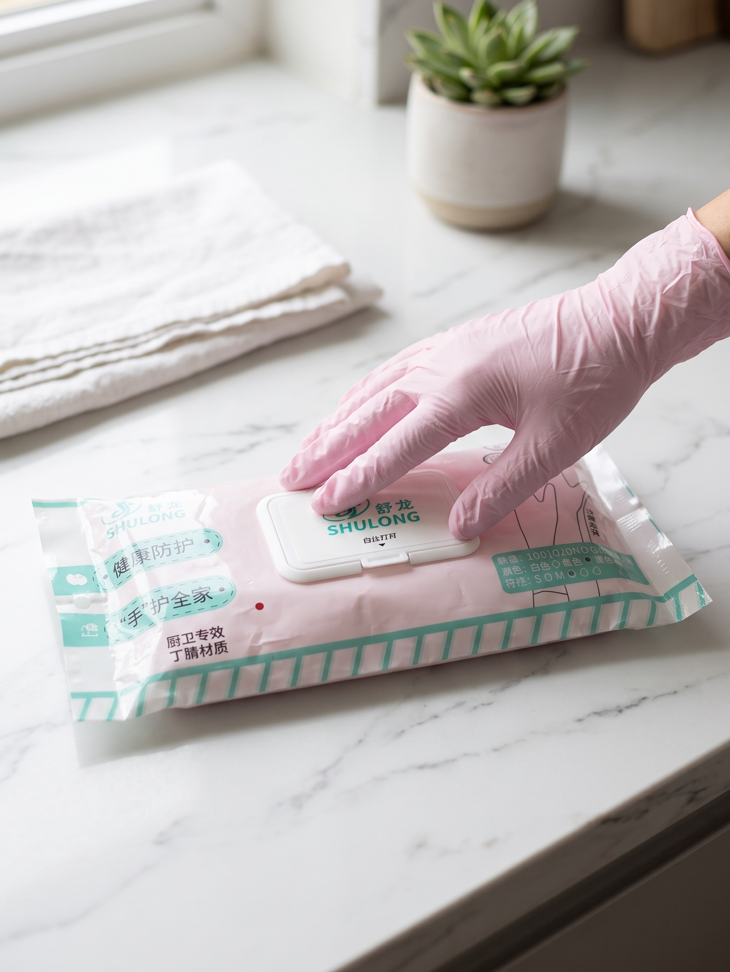 Pink Disposable Multi-Purpose Gloves – 30 Pieces (Medium)