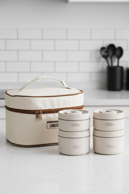 Stainless Steel Thermal Lunch Box with Insulated Bag