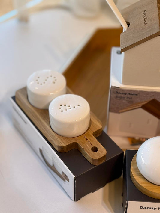 Danny Home Salt & Pepper Shakers With Board