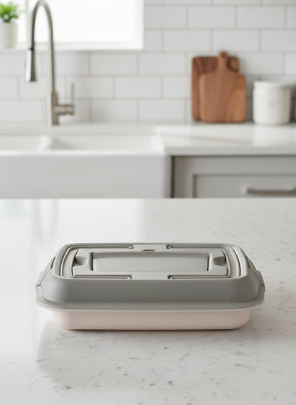 LEO Covered cake pan with slicer 38.50x29cm