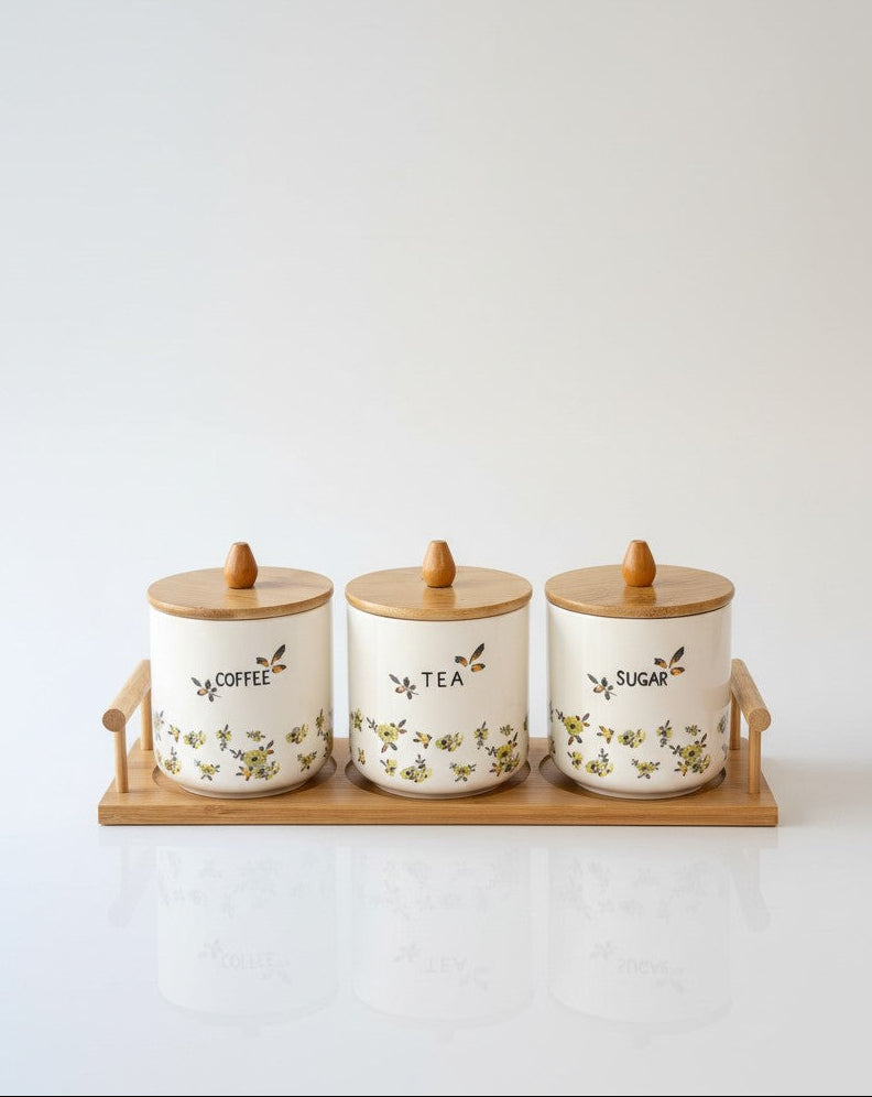Coffee, Tea & Sugar Jar Set