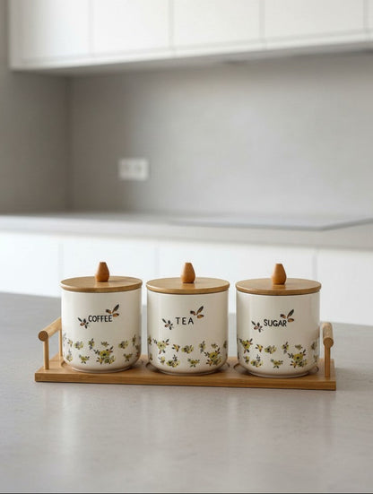 Coffee, Tea & Sugar Jar Set