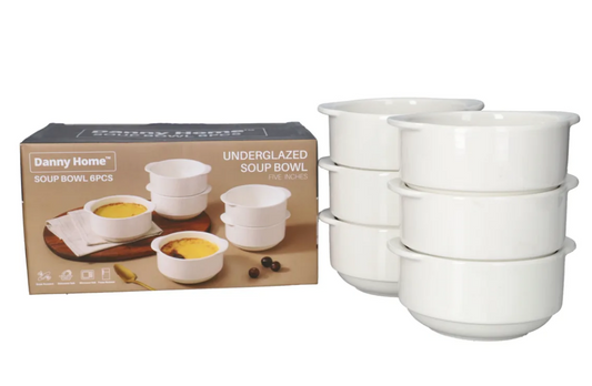 Danny Home Ceramic Soup Bowl Set 6pcs