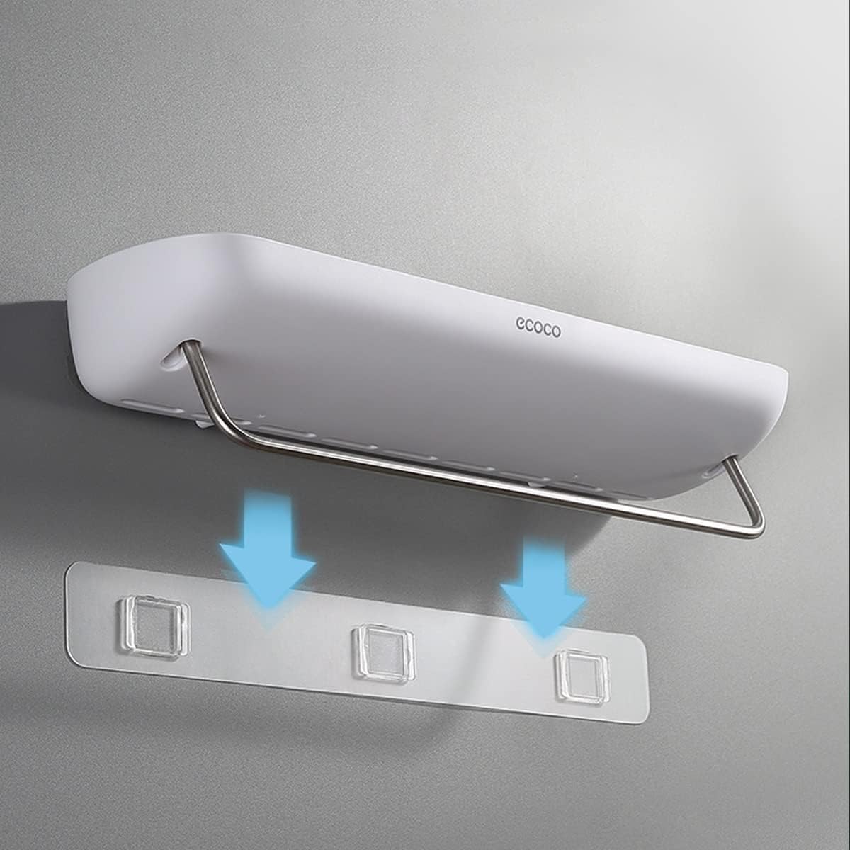 Ecoco Bathroom Shelf With Towel Holder