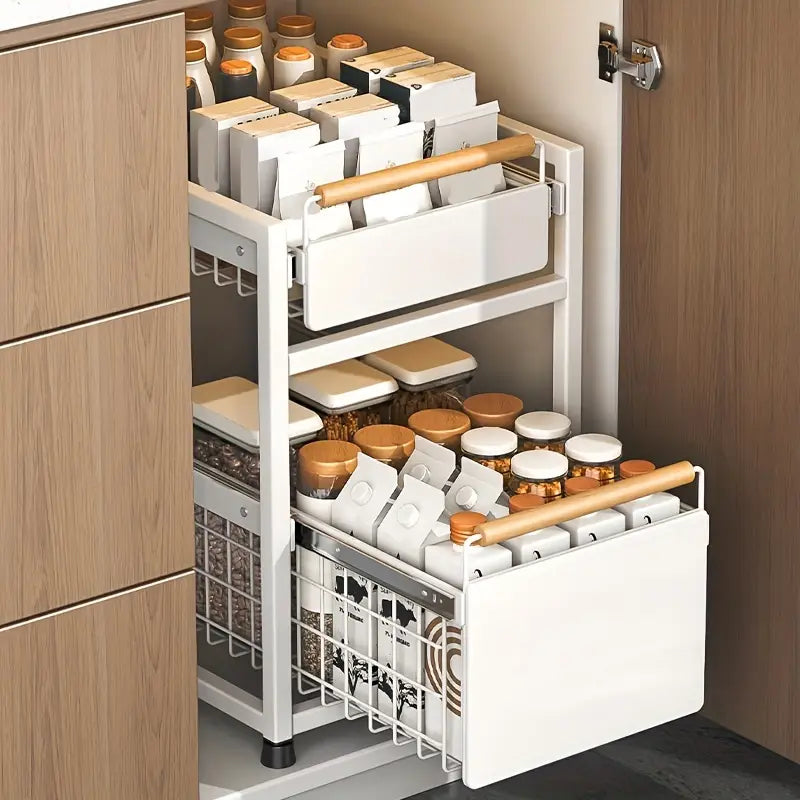 Heavy-Duty Sliding Pull-Out Drawer Organizer