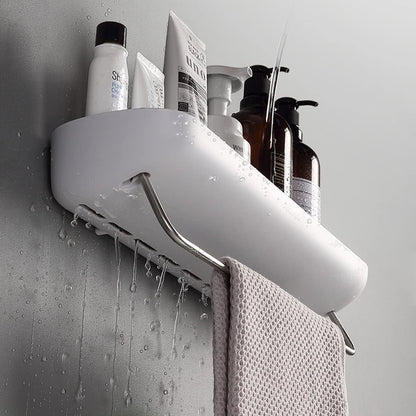 Ecoco Bathroom Shelf With Towel Holder