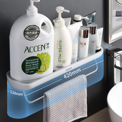 Ecoco Bathroom Shelf With Towel Holder