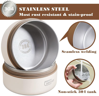Stainless Steel Thermal Lunch Box with Insulated Bag