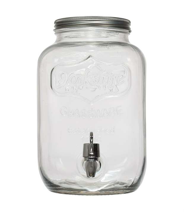 Danny Home Glass Drinks Dispenser with Tap 8 Liters