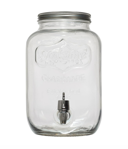 Danny Home Glass Drinks Dispenser with Tap 8 Liters