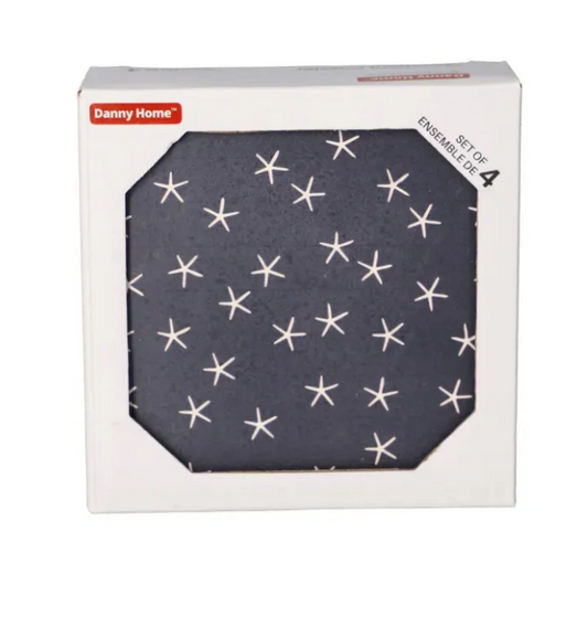 Danny Home Absorbent Assorted Coasters 4pcs