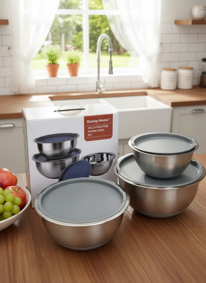 Danny Home Stainless Steel Mixing Bowls Set 3PCS