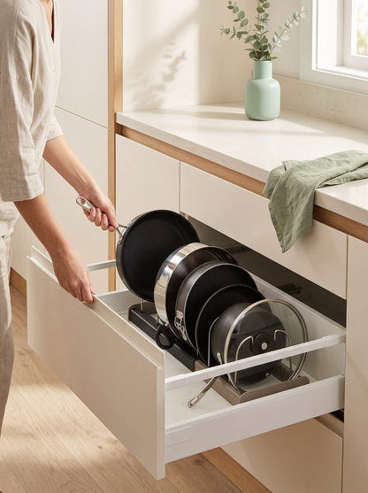 Expandable Pots, Pans & Lids Organizer