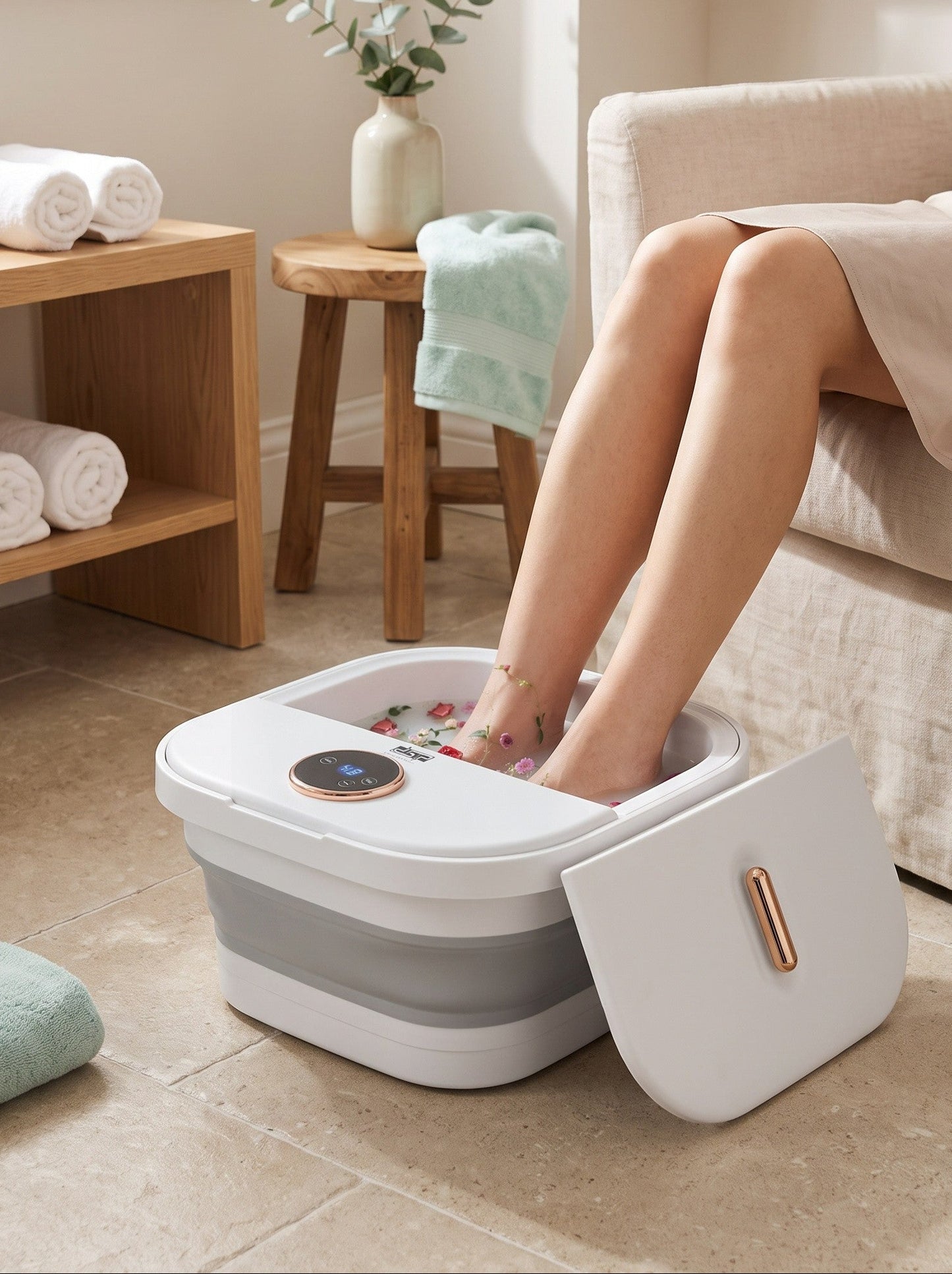 DSP Foldable Heated Foot Spa Massager – 7.7L | LED Touch Control