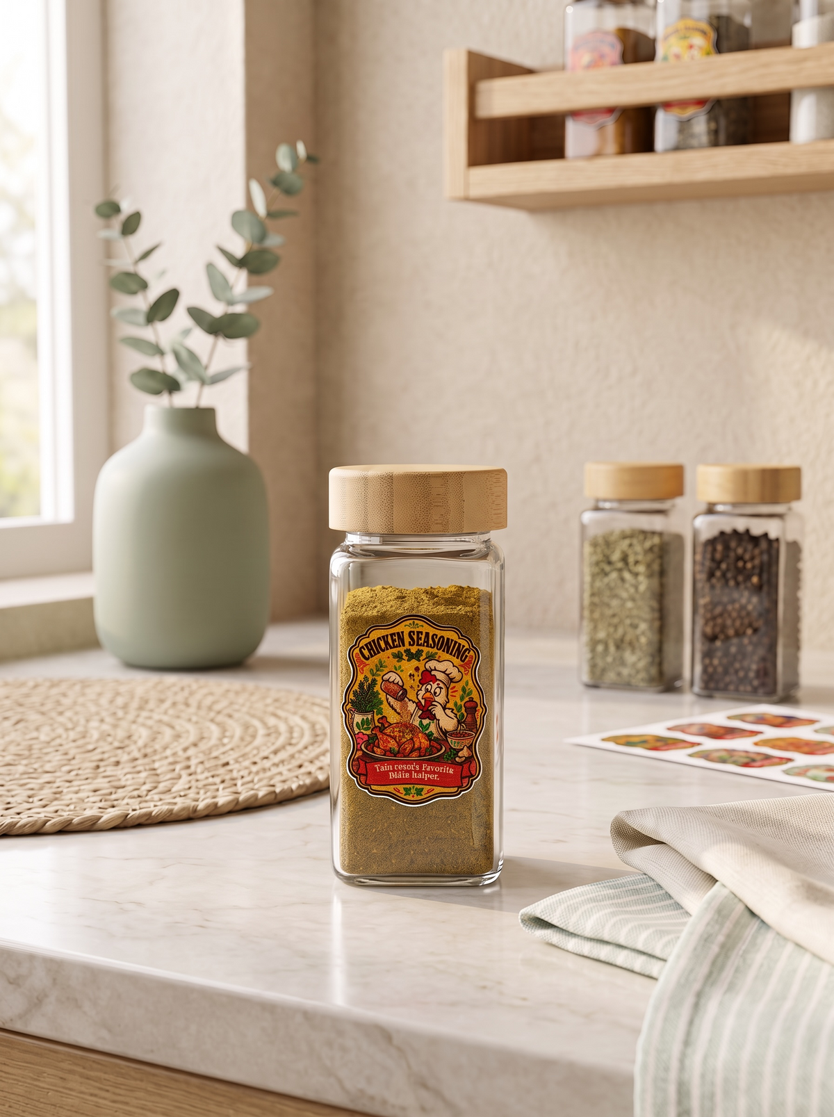 Spice Characters Jar Labels – 28 Piece Set