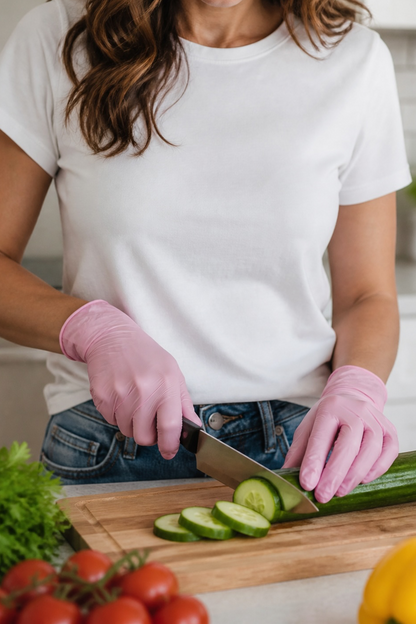 Pink Disposable Multi-Purpose Gloves – 30 Pieces (Medium)
