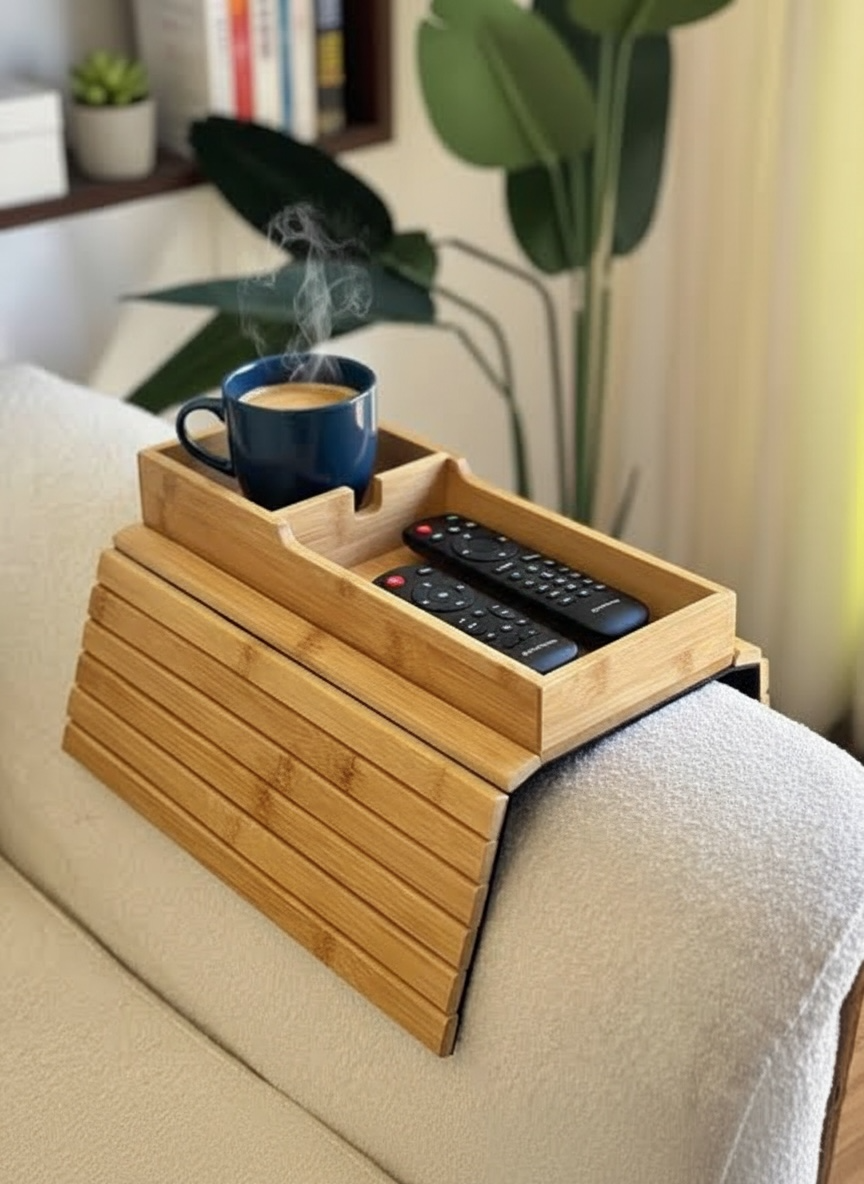Foldable Couch Arm Organizer