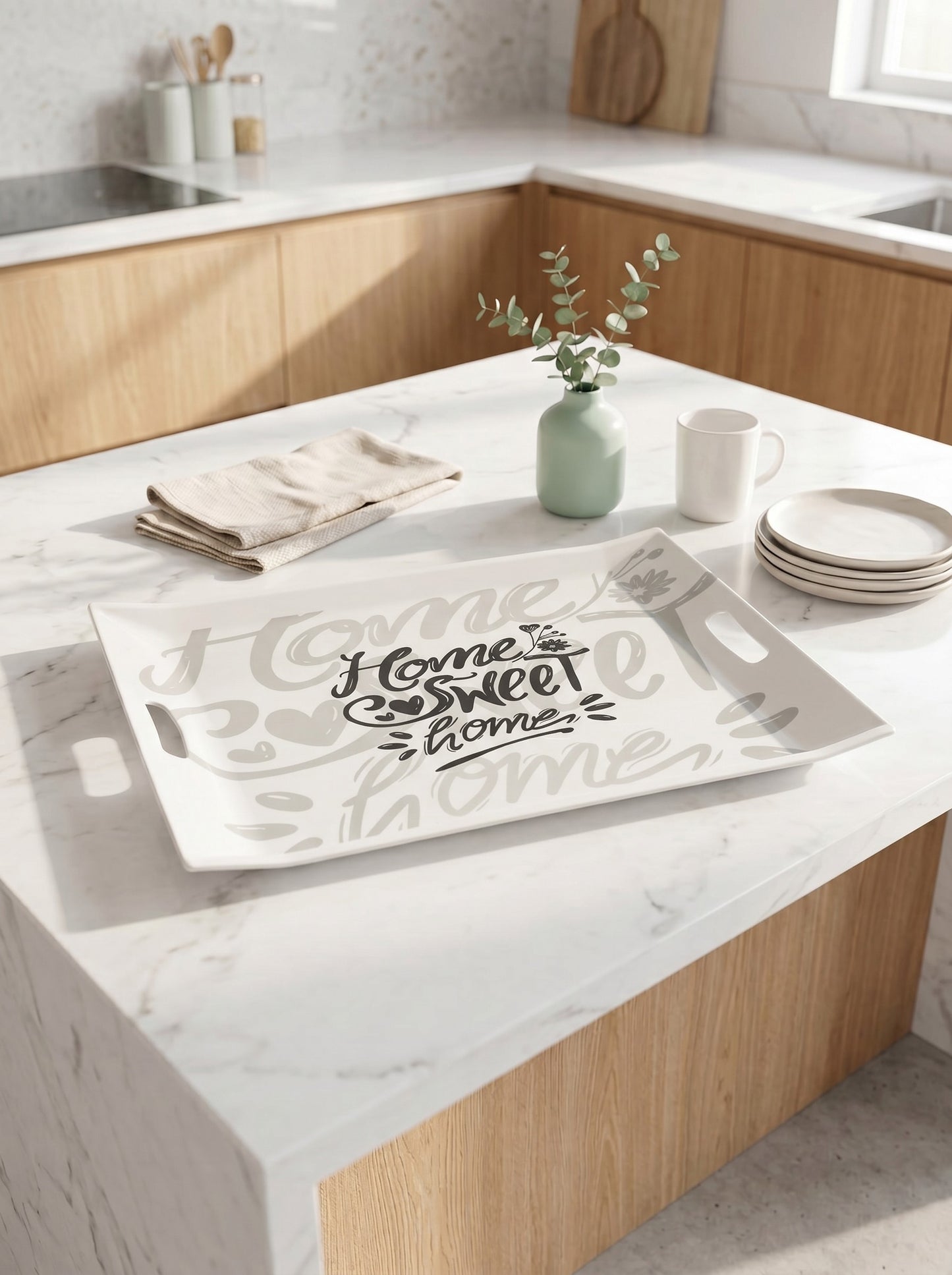 Large Melamine Serving Tray – 62×48 cm