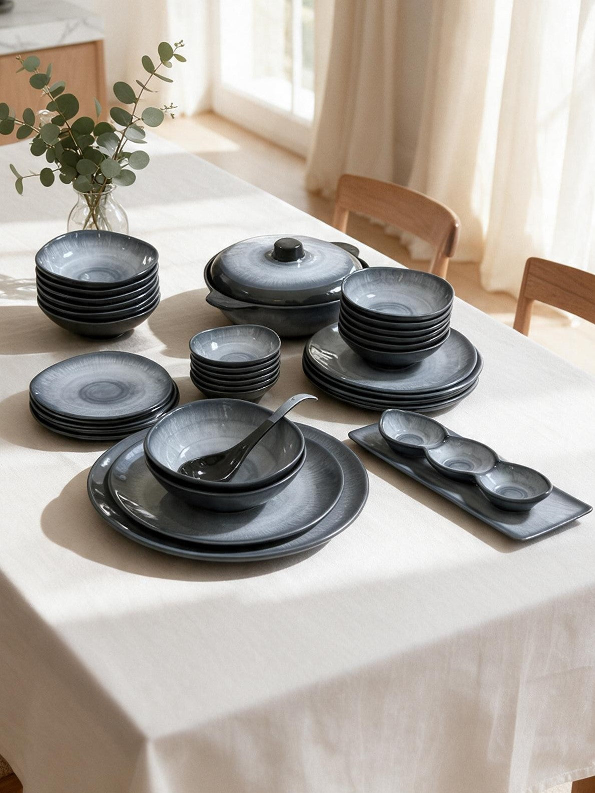 38-Piece Melamine Dinnerware Set
