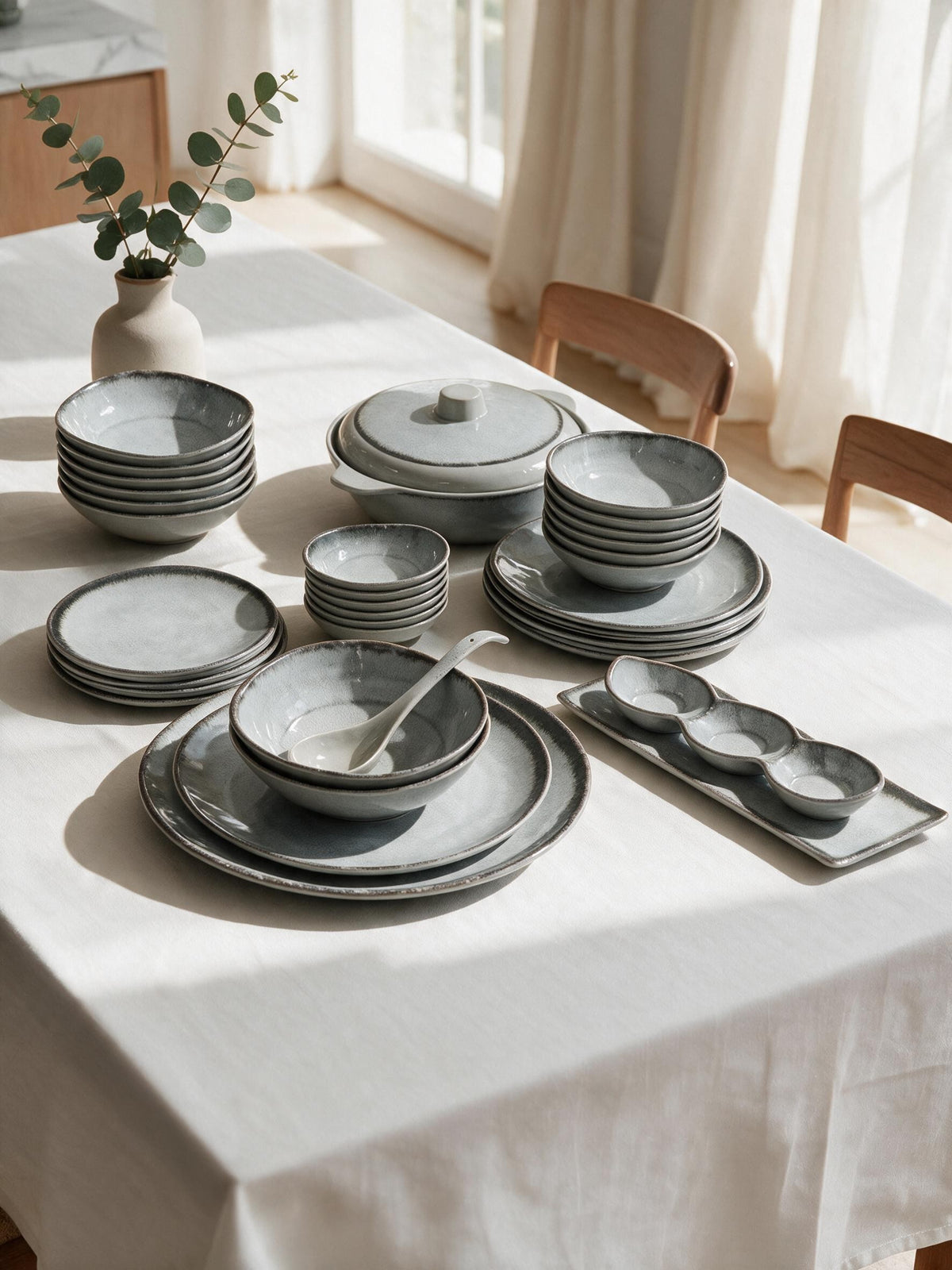 38-Piece Melamine Dinnerware Set