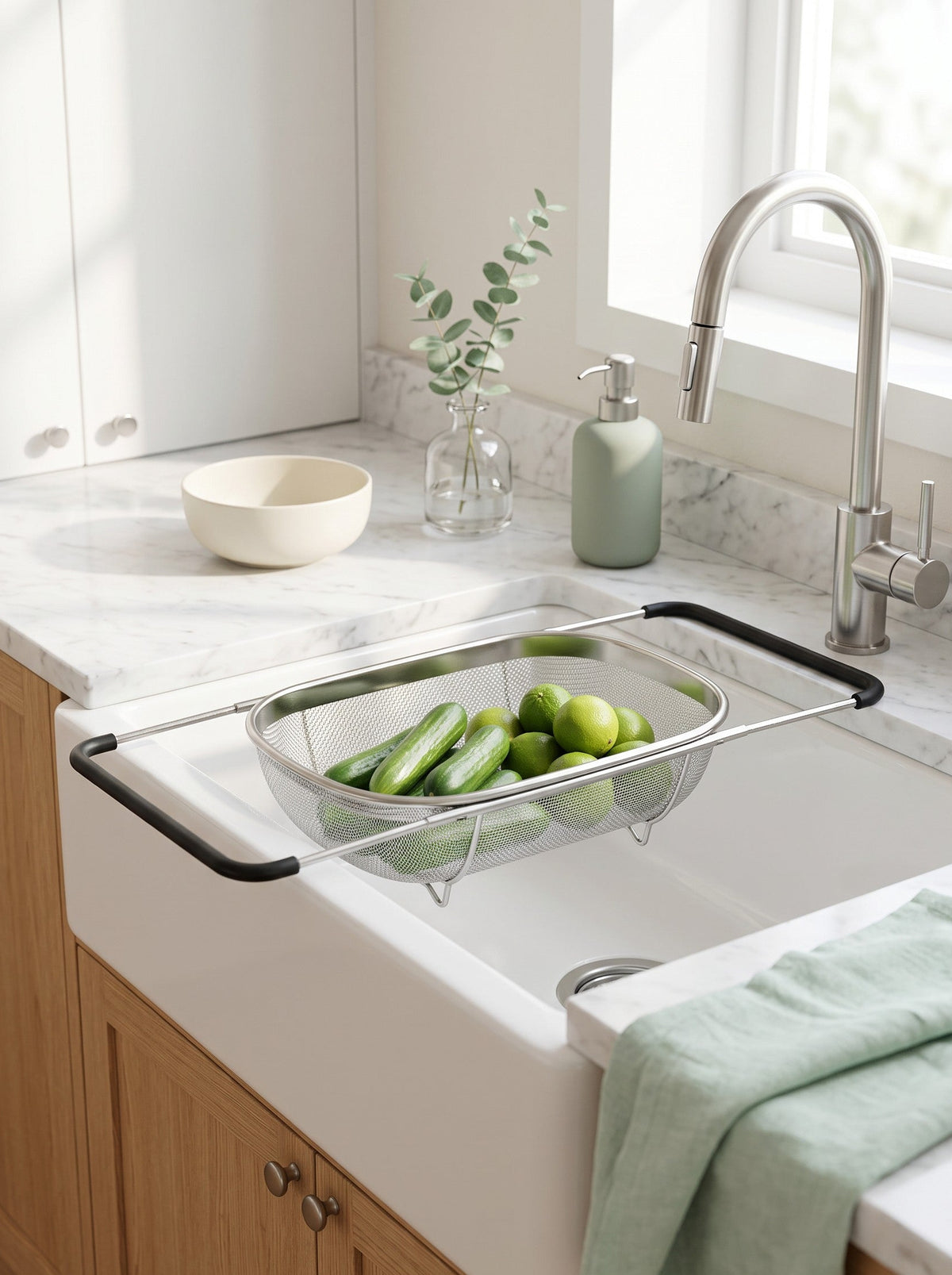 Danny Home Stainless Steel Sink Washing Basket