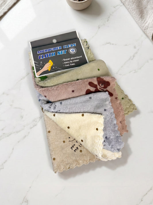 5-Piece Microfiber Cleaning Cloth Set