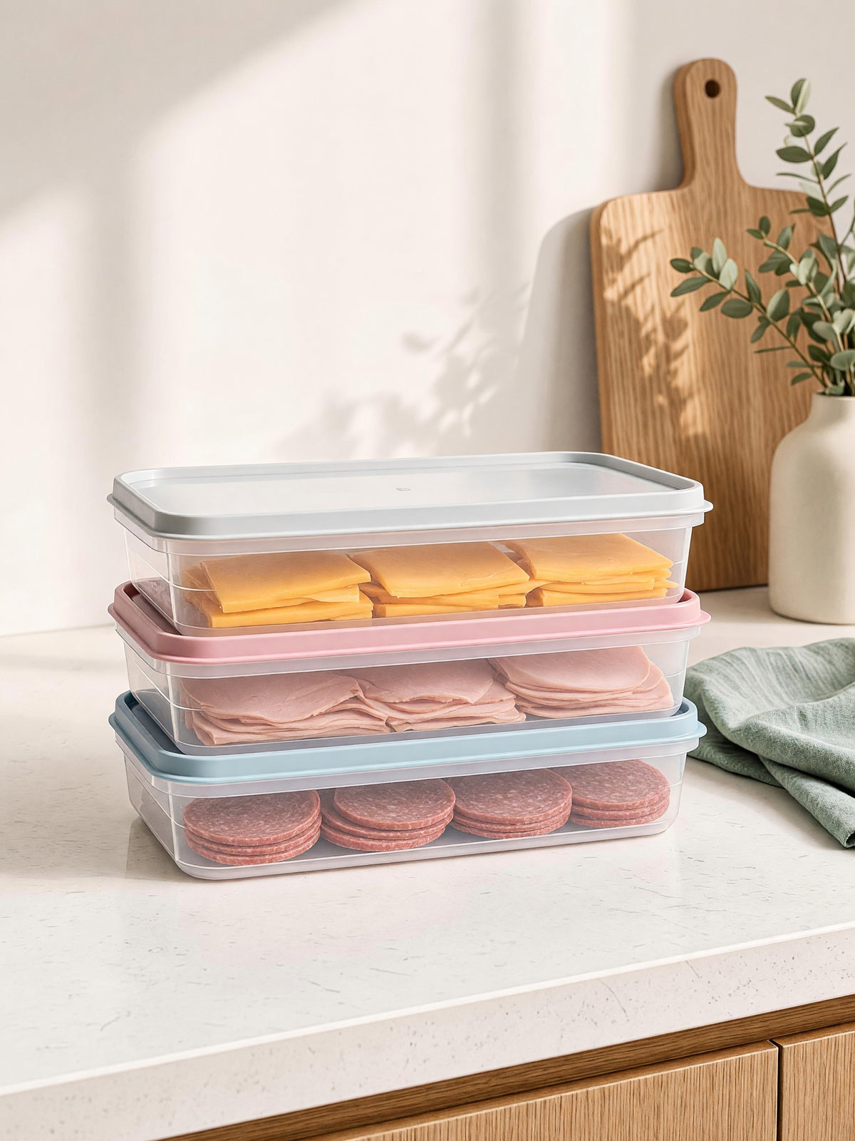 Cheese & Cold Cuts Storage Container with Lid 2.1L