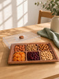 Rectangular Divided Melamine Serving Tray with Acrylic Cover